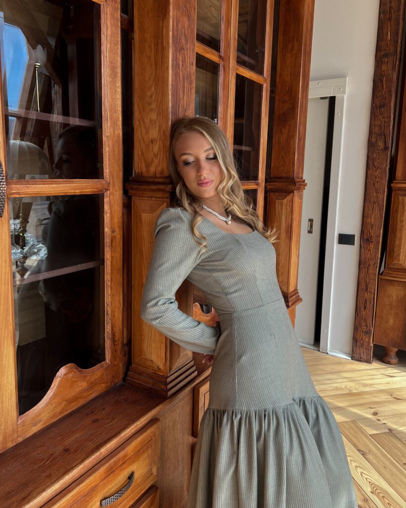 Classy maslinasta haljina